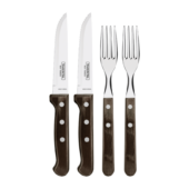 Kép 2/3 - Tramontina gaucho steak evőeszköz készlet, 4 db - barna