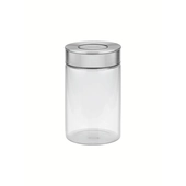 Kép 1/5 - Tramontina purezza üveg tárolóedény, rozsdamentes fedővel, ø 10 x h 18 m - 1,0 l