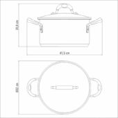 Kép 3/4 - Tramontina solar silicon lábas ø 30 cm - 8,9 l