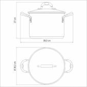 Kép 3/4 - Tramontina solar silicon lábas, ø 28 cm - 11,9 l