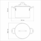 Kép 3/4 - Tramontina solar silicon tésztafőző lábas, ø 24 cm - 7,8 l
