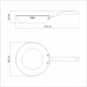 Kép 3/4 - Tramontina grano serpenyő tapadásmentes bevonattal, ø 26 cm - 2,2 l
