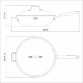 Kép 3/4 - Tramontina grano wok tapadásmentes bevonattal, ø 32 cm - 5.2 l