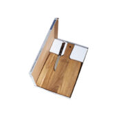 Kép 2/4 - Tramontina landhaus tíkfa vágódeszka és zsömlekés szett