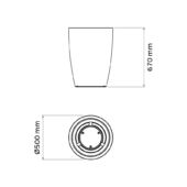 Kép 3/4 - Tramontina thai kaspó ø 50 x 67 cm - szürkésbarna