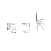Kép 3/5 - Tramontina compact szemetes, polipropilén, 7 l - fehér