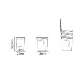 Kép 4/5 - Tramontina compact szemetes, polipropilén, 10 l - fehér