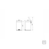 Kép 6/7 - Tramontina brasil rozsdamentes acél, pedálos szemetes, 3 l