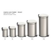 Kép 2/5 - Tramontina brasil rozsdamentes acél, pedálos szemetes, 30 l