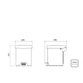 Kép 4/4 - Tramontina new rozsdamentes acél, pedálos szemetes, 5 l