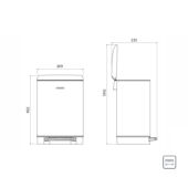 Kép 6/6 - Tramontina d-slim pedálos szemetes, 12 l