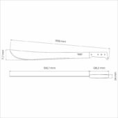 Kép 2/3 - Macheta Tramontina, Bozótvágó kés műanyag nyéllel, 56 cm