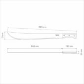 Kép 2/3 - Macheta Tramontina, Bozótvágó kés fanyéllel,  50 cm