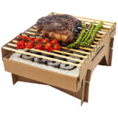 Kép 1/7 - CasusGrill környezetbarát mobil grillező (egyszerhasználatos) 