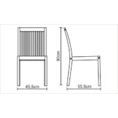 Kép 6/6 - Tramontina terrazzo fitt szék, 55 x 45 x 90 cm