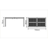 Kép 2/5 - Tramontina terrazzo fitt asztal, 154 x 86 x 75 cm