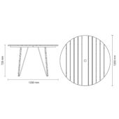 Kép 4/4 - Tramontina tarsila asztal, ø 120 cm