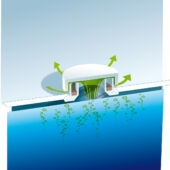 Kép 2/3 - Ubbink Basic 25 cm léktartó, vízfelszíni mechanikus befagyásgátló