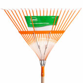 Kép 2/3 - Varing lombseprű, rugós, acél fej, keményfa nyél, 22fog, 160cm