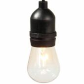 Kép 3/5 - Vízálló dekor égősor, 15 db E27 LED lámpával, 14,6 m, melegfehér