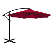 Kép 1/5 - Függő napernyő 2,7 m piros színű