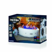 Kép 2/11 - Lay-Z-Spa PARIS felfújható masszázsmedence fűtéssel 196 x 66 cm, LED-világítással