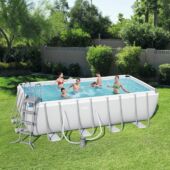 Kép 1/7 - TAJVAN szögletes fémvázas medence szett 488 x 244 x 122 cm