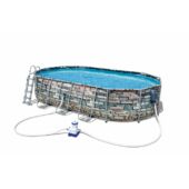 Kép 6/12 - Bestway Korzika Comfort Jet ovális fémvázas medence szett 610 x 366 x 122 cm