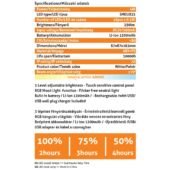 Kép 3/5 - Avide LED Asztali Lámpa RGB Hangulatvilágítás Fehér 4W