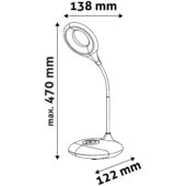 Kép 5/5 - Avide LED Asztali Lámpa RGB Fehér 4W