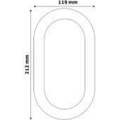 Kép 5/6 - Avide (Titania-O) Cseppálló Ovális IP54 14W NW 4000K Fekete