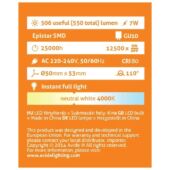 Kép 3/5 - Avide LED Spot Alu+plastic 7W GU10 110° NW 4000K