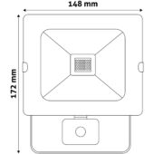 Kép 5/5 - Avide LED Reflektor Slim SMD 20W NW 4000K Mozgásérzékelős PIR