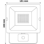 Kép 4/4 - Avide LED Reflektor Slim SMD 30W CW 6400K Mozgásérzékelős PIR