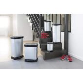 Kép 5/6 - Curver Deco-bin pedálos szemetes, 50l, ezüst
