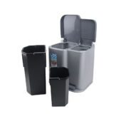 Kép 3/4 - Curver Duo pedálos szelektív szemetes 15l+6l