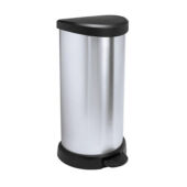 Kép 1/3 - Curver fémhatású pedálos szemetes 40l