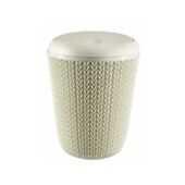 Kép 1/2 - Curver Knit fürdőszaobai szemetes, krém, 6l