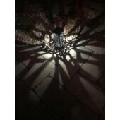 Kép 5/5 - LED szolár lámpa design rácsos, fekete 19 cm