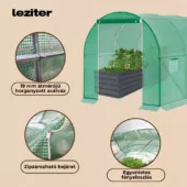 Kép 5/17 - Leziter fóliasátor 200x300x450 cm váz+fólia