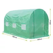 Kép 2/10 - Mirpol fólia melegház 2x3x2 m (váz+fólia)