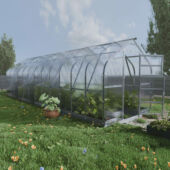 Kép 4/12 - Klasika Standard polikarbonát üvegház 20 m2 (2,5x8) 6 mm