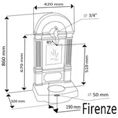 Kép 3/4 - FIRENZE álló falikút Műkő