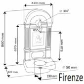 Kép 3/4 - FIRENZE álló falikút Fehér