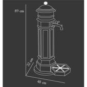 Kép 3/4 - PISA állókút Antikolt bronz