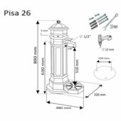 Kép 2/3 - PISA állókút gránit