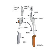 Kép 3/4 - LÖWE Rávágó metszőolló, forgónyeles 21cm, 1.109