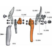 Kép 3/3 - LÖWE Mellévágó metszőolló, forgónyeles 19cm, 12.109