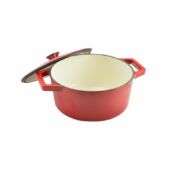 Kép 2/2 - Perfect Home - Öntöttvas lábas zománcozott 24 cm 4 literes piros