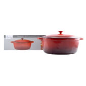 Kép 4/4 - Perfect Home Zománcozott Öntöttvas kacsasütő 36 cm, 8.5l piros 10115 1